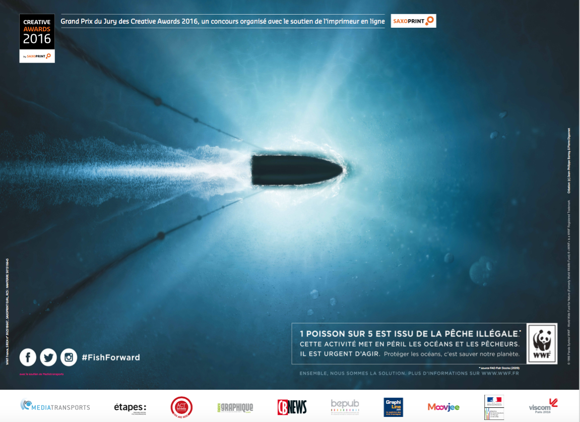 Campagne publicitaire solidaire WWF France « Bateau balle » 