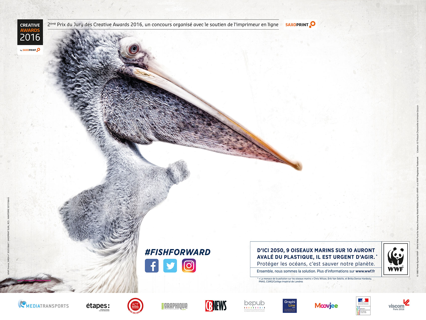 Publicité solidaire « Pélican » 2e prix du Jury Creative Awards 2016