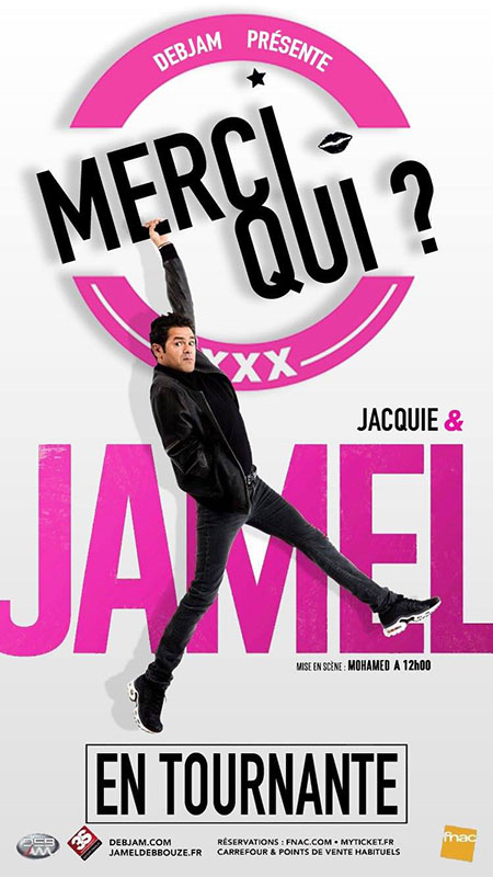 Jacquie et Jamel - affiche théâtre Merci Qui ?