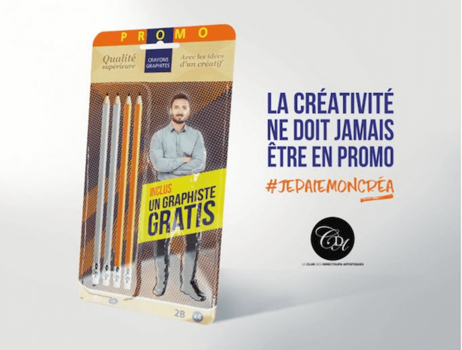 La créativité ne doit jamais être en promo