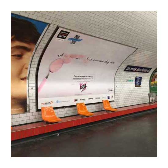 Prix Médiatransports Creative Awards 2018 dans le métro parisien en 4X3