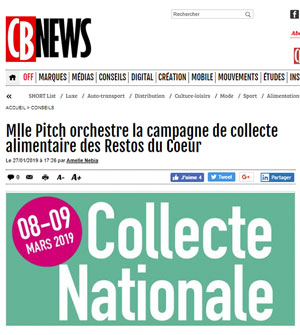 Mlle Pitch orchestre la campagne de collecte alimentaire des Restos du Coeur