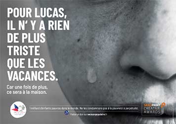 Pour Lucas, il n'y a rien de plus triste que les vacances.