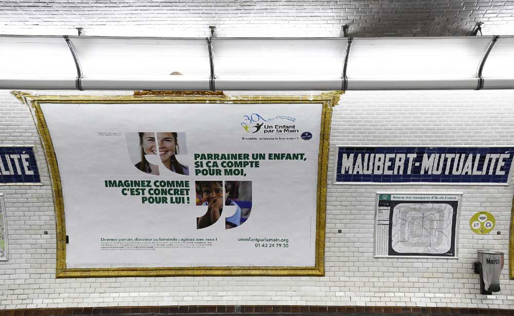 Campagne de l’agence pour l’association Un Enfant par la Main