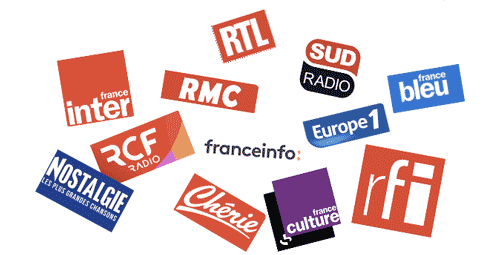 France Inter, RTL, RMC, Sud Radio, France info, France culture, Europe 1, roi, Chérie, RCF radio, Nostalgie