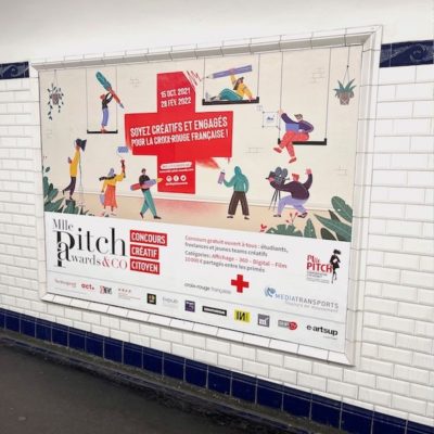Mlle Pitch Awards se déploie dans le métro parisien et toutes les gares de france.