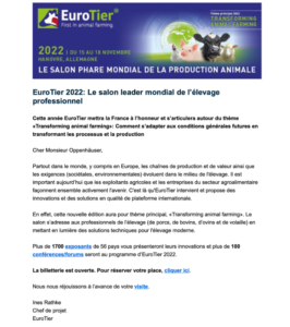 newsletter salon eurotier 2022