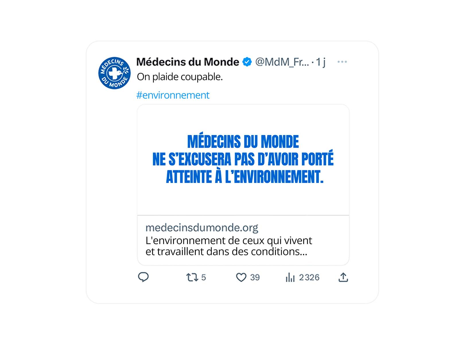 La campagne digital « On plaide coupable » pour Médecins du Monde