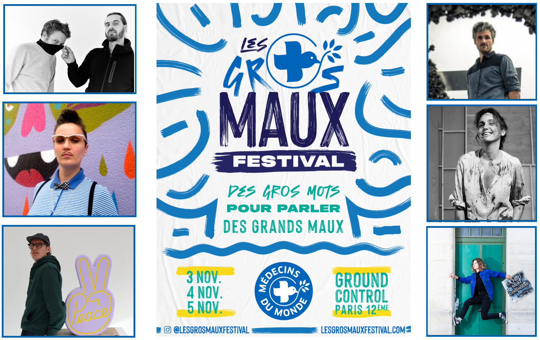 La programmation artistique du Festival des Gros Maux par l’agence Mlle Pitch