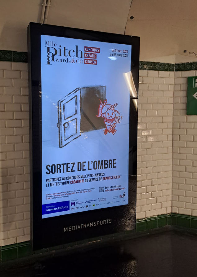 Affichage MediaTransports Metro Mlle Pitch Awards