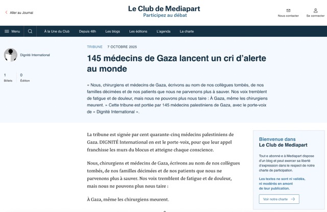 Campagne Indignons-nous - Mlle Pitch x Dignité International - parution tribune libre